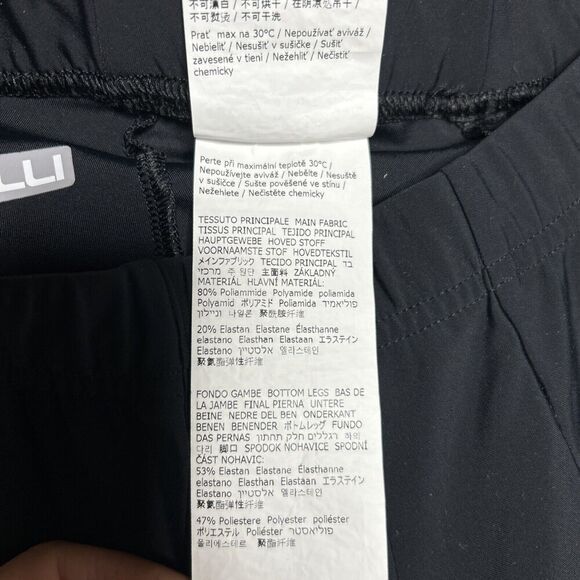 Casttelli Womens Bike Shorts Padded Black Kiss Air Logo Cycling Size Large - Picture 5 of 9